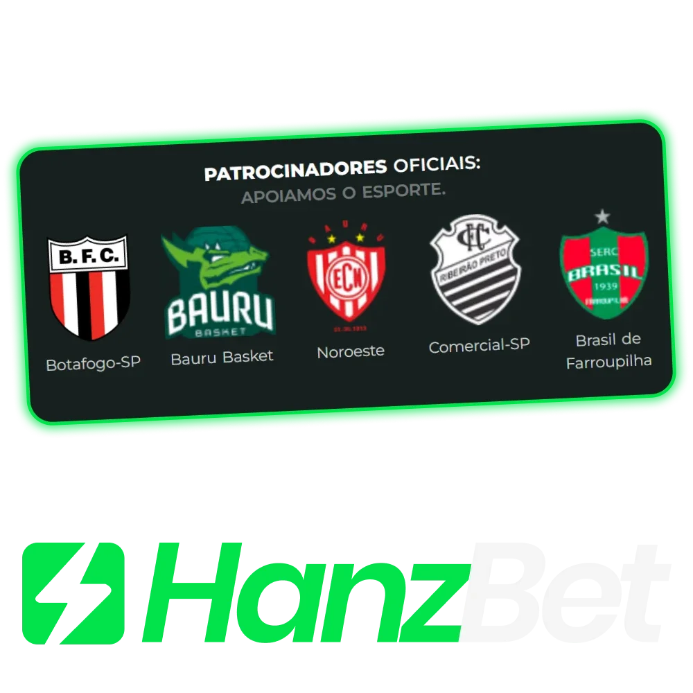 Saiba mais sobre os patrocinadores oficiais da HanzBet.