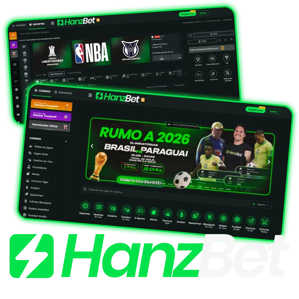 Comece a jogar e apostar no site oficial da HanzBet no Brasil.