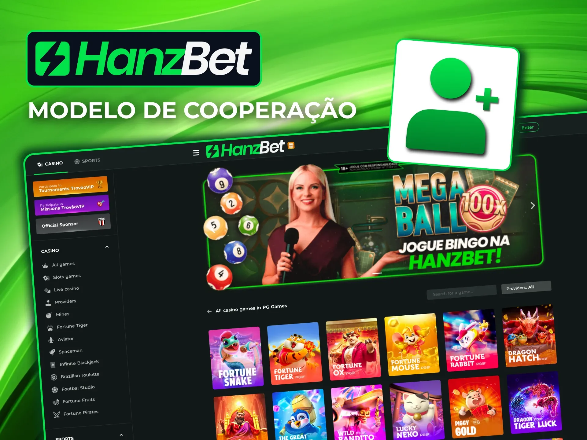 Sistema multinível da HanzBet garante ganhos com sub-afiliados até o sexto nível.