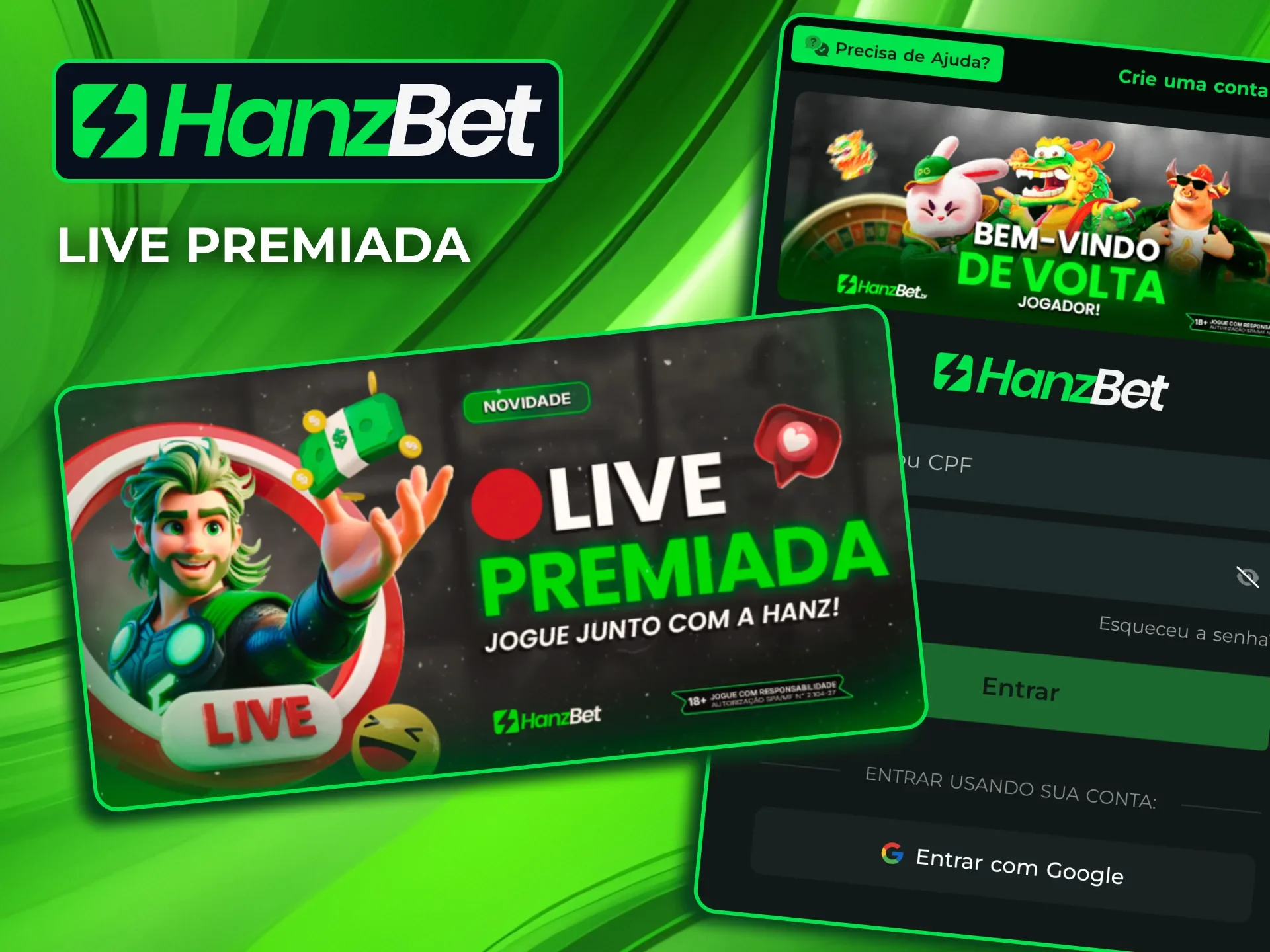 Participe da Live Premiada da HanzBet com sorteios ao vivo e bônus exclusivos.