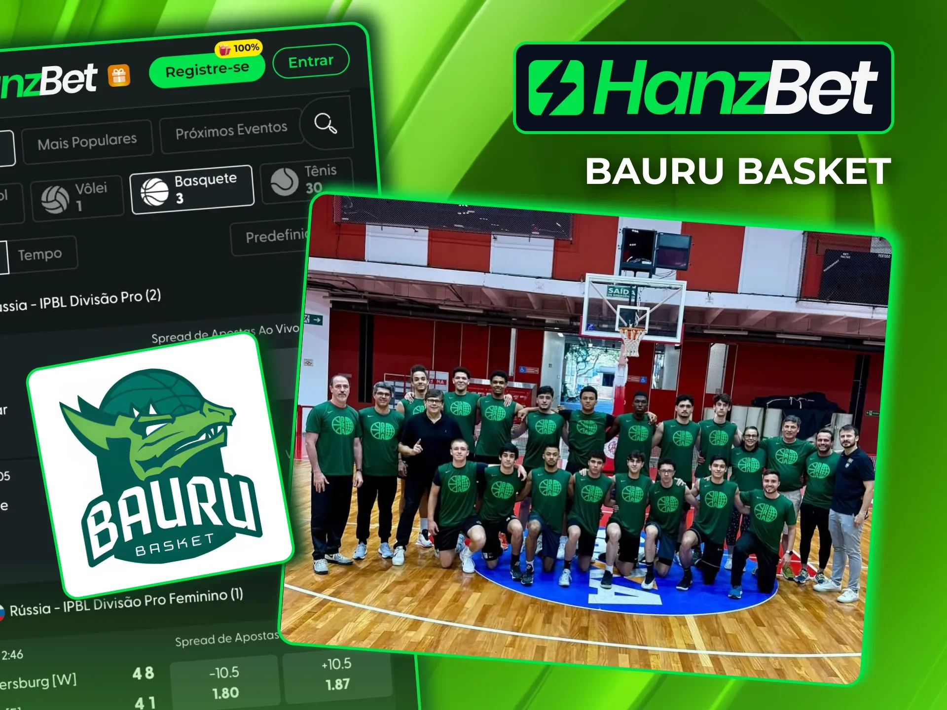 HanzBet apoia o Bauru Basket, campeão paulista.