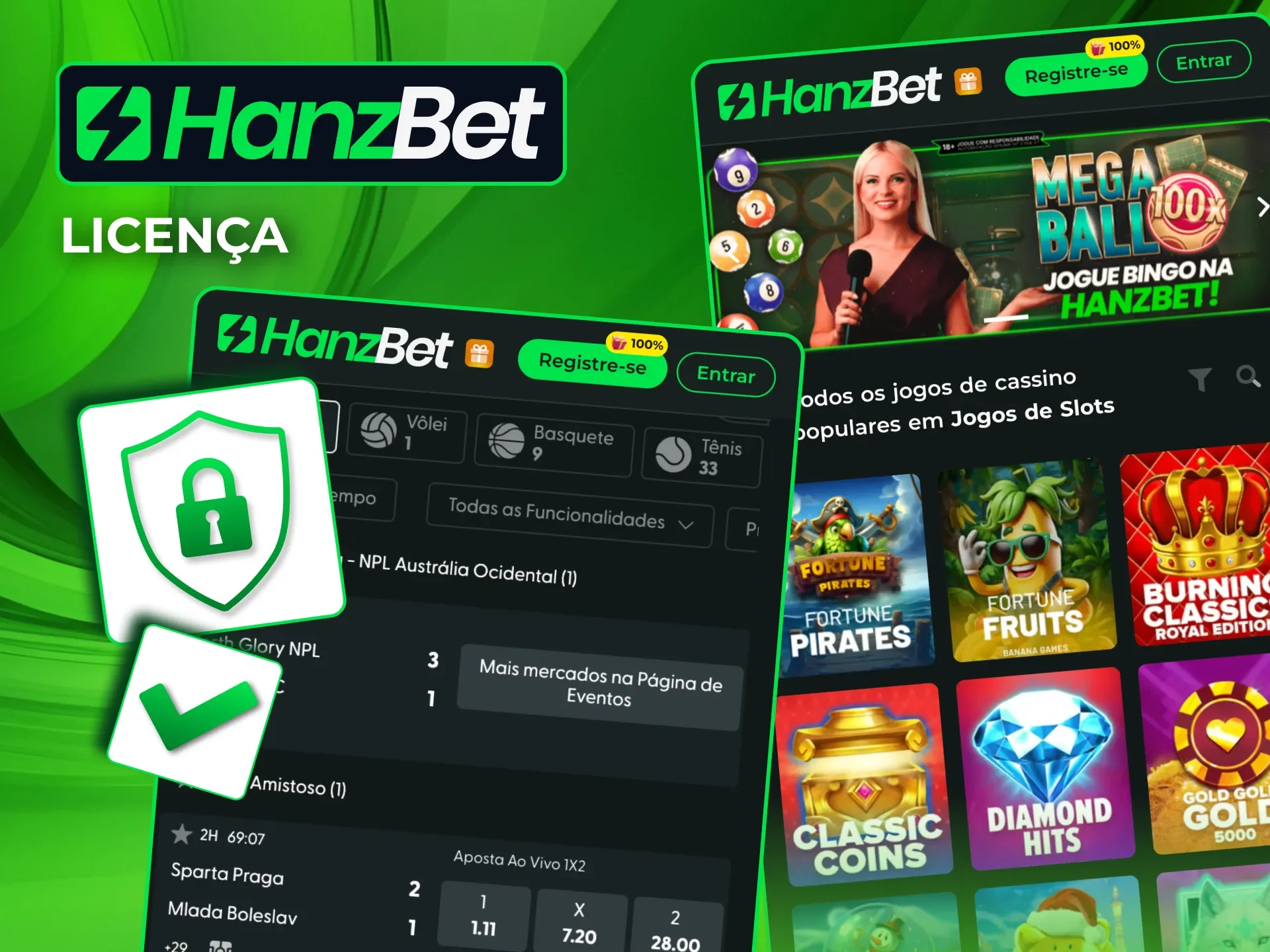 Licenças oficiais garantem segurança e legalidade na HanzBet.