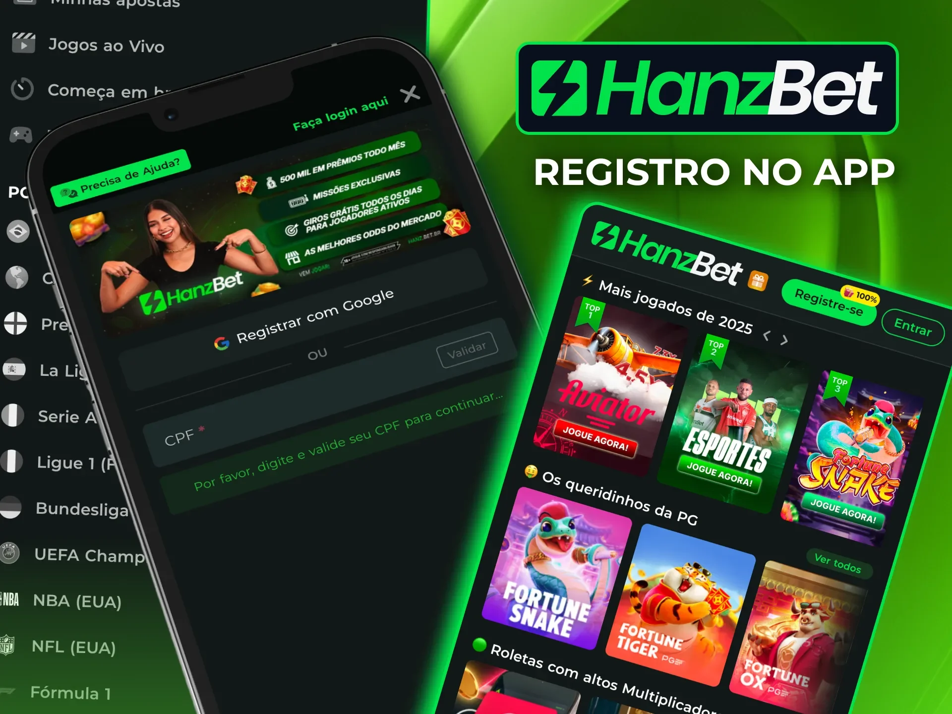 Instale o app PWA da HanzBet e jogue direto da tela inicial.